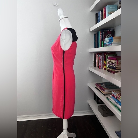 Sachin + Babi NWT Vegas Silk pink and black Cocktail Dress Sequin Shoulder 4 - Picture 7 of 13